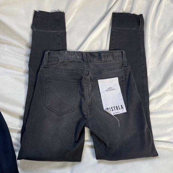 PISTOLA NWT Audrey Mid Rise Skinny Ankle Washed Black Denim Jeans Drama Queen - Picture 5 of 5